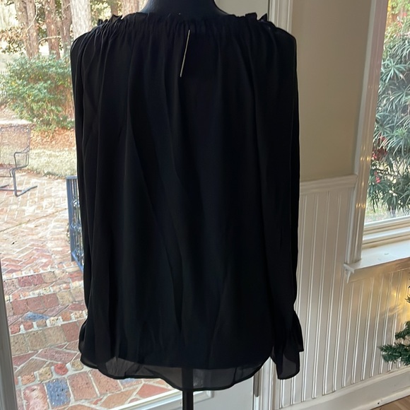 Talbots black poet blouse size S - Picture 2 of 4